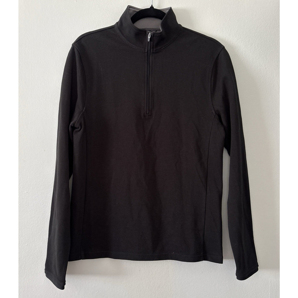 J Crew Performance 1/4 Zip Shirt Mens Sz S Black Long Sleeve Activewear Golf NWT
